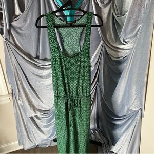 Banana Republic Green Patterned Maxi size small
